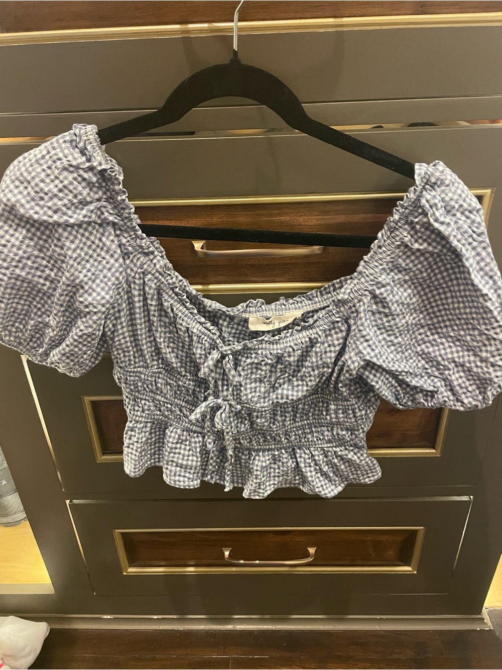 Molly Green Gingham Top